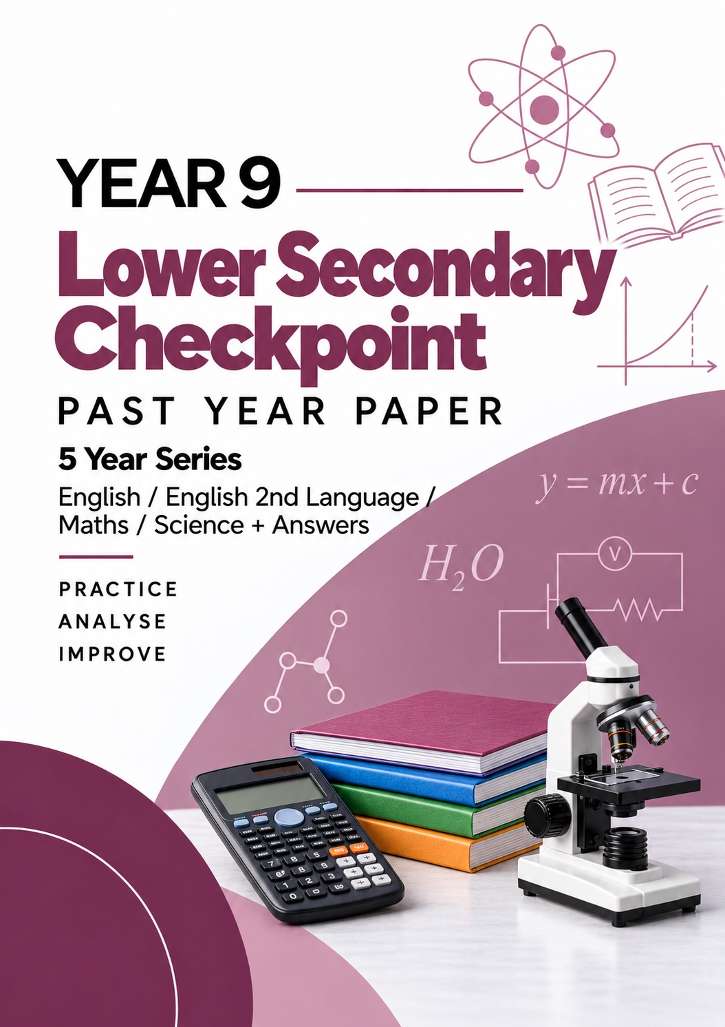 Cambridge Lower Secondary Checkpoint Past Year Papers - English / English 2nd Language / Mathematics / Science + Answers - 5 Year Series